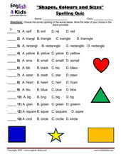 Colors, shapes, and sizes - Adult ESL